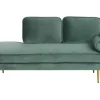 Right Hand Velvet Chaise Lounge Mint Green Miramas