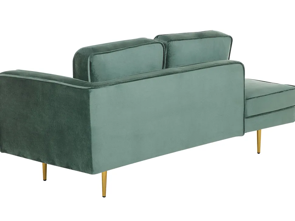 Right Hand Velvet Chaise Lounge Mint Green Miramas