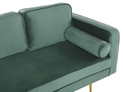 Right Hand Velvet Chaise Lounge Mint Green Miramas