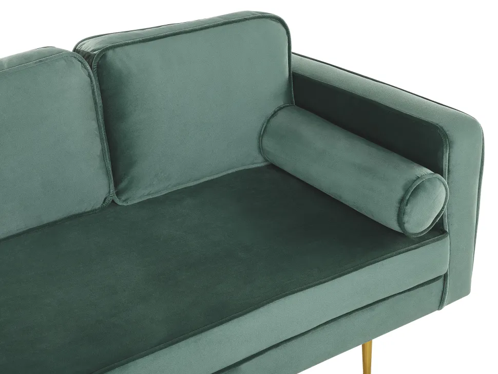 Right Hand Velvet Chaise Lounge Mint Green Miramas