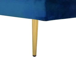 Right Hand Velvet Chaise Lounge Navy Blue Miramas