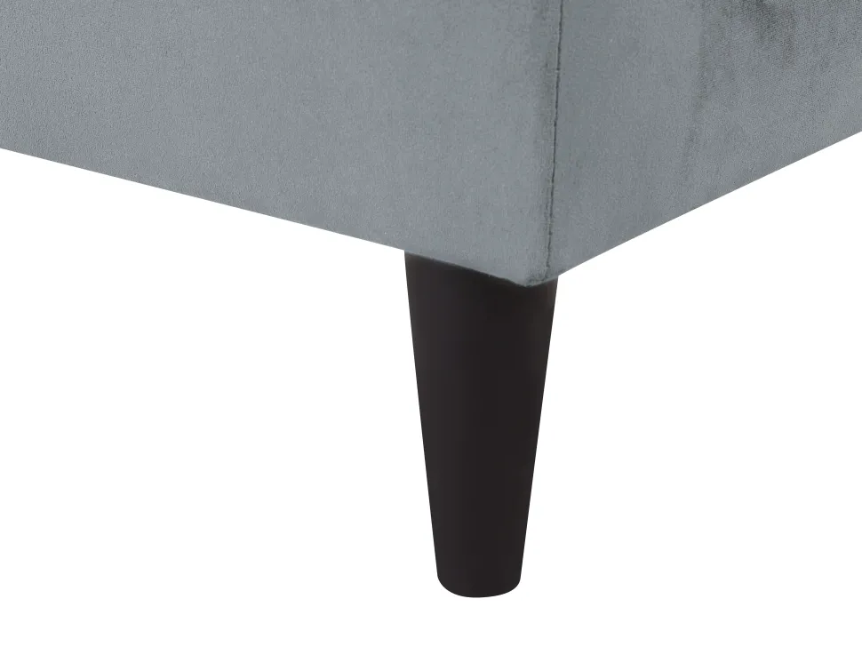Right Hand Velvet Chaise Lounge Light Grey Luiro