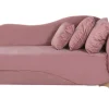 Right Hand Velvet Chaise Lounge With Storage Pink Meri