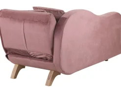 Right Hand Velvet Chaise Lounge With Storage Pink Meri