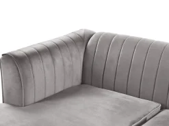 Right Hand Velvet Corner Sofa Grey Timra