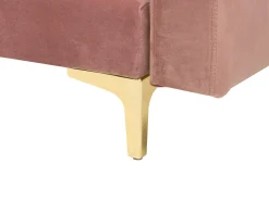 Right Hand Velvet Corner Sofa Pink Aberdeen