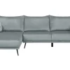Right Hand Velvet Corner Sofa Grey Varde