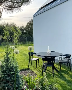 Runder Gartentisch 120 Cm Schwarz Maletto