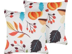 Samtkissen Herbstmotiv Bunt 45 X 45 Cm 2Er Set Viscaria