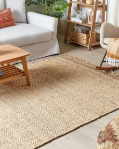 Schaukelsessel Polsterbezug Hellbeige Arrie