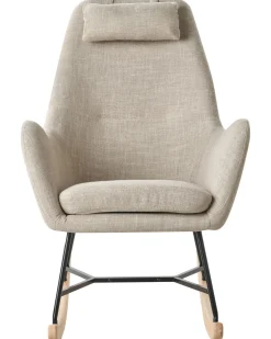 Schaukelsessel Polsterbezug Hellbeige Arrie