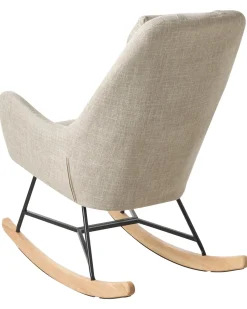 Schaukelsessel Polsterbezug Hellbeige Arrie