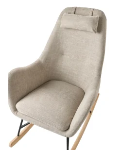 Schaukelsessel Polsterbezug Hellbeige Arrie
