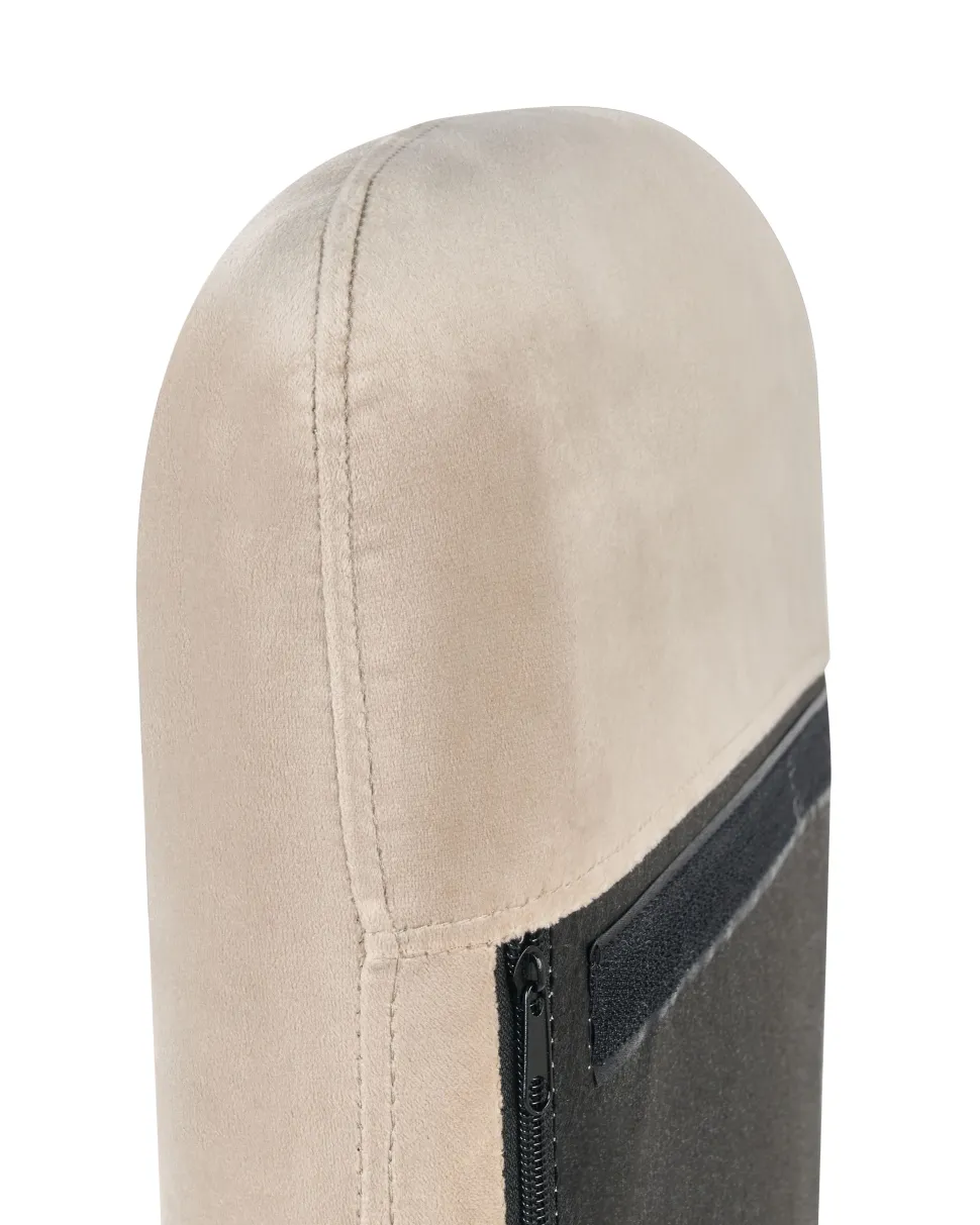 Schaukelsessel Samtstoff Beige Ellan