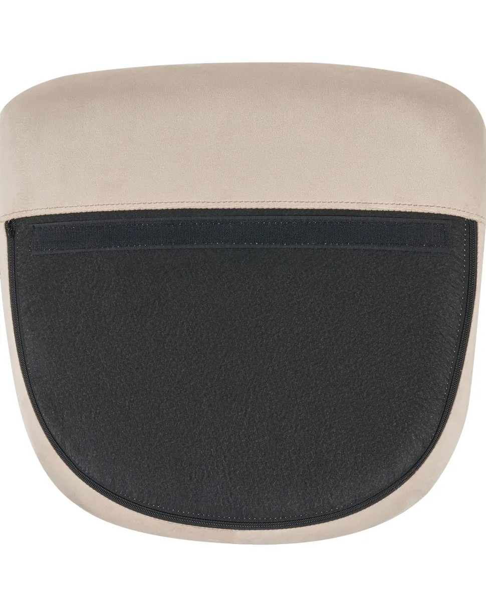 Schaukelsessel Samtstoff Beige Ellan