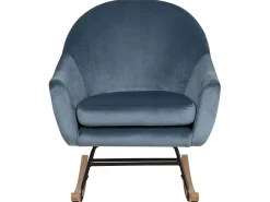 Schaukelsessel Samtstoff Blau Oxie