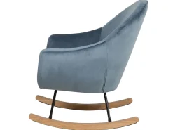 Schaukelsessel Samtstoff Blau Oxie