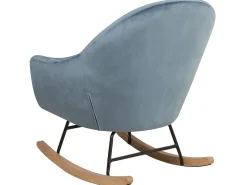 Schaukelsessel Samtstoff Blau Oxie