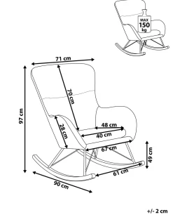 Schaukelsessel Samtstoff Dunkelgrun Ellan