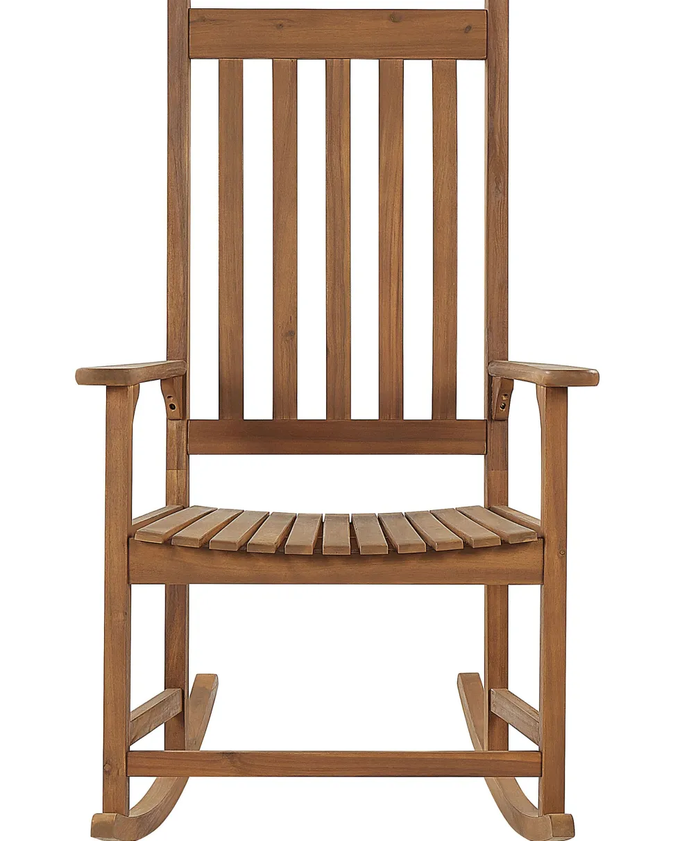 Schaukelstuhl Akazienholz Heller Holzfarbton Bojano