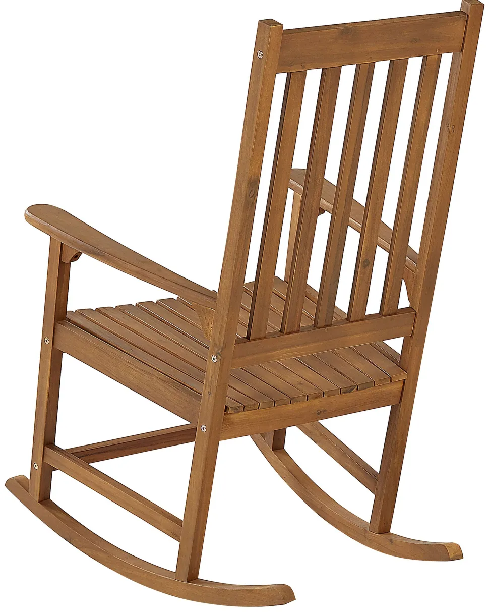 Schaukelstuhl Akazienholz Heller Holzfarbton Bojano