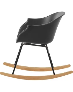 Schaukelstuhl Kunststoff / Buchenholz Schwarz Harmony