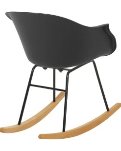 Schaukelstuhl Kunststoff / Buchenholz Schwarz Harmony