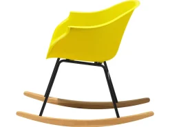 Schaukelstuhl Kunststoff / Buchenholz Gelb Harmony