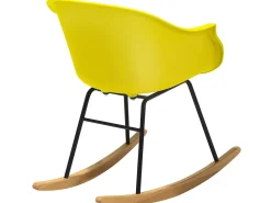 Schaukelstuhl Kunststoff / Buchenholz Gelb Harmony