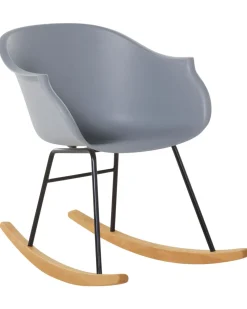 Schaukelstuhl Kunststoff / Buchenholz Grau Harmony