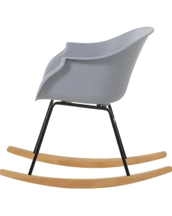 Schaukelstuhl Kunststoff / Buchenholz Grau Harmony