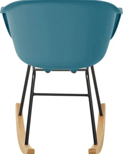 Schaukelstuhl Kunststoff / Buchenholz Blaugrun Harmony