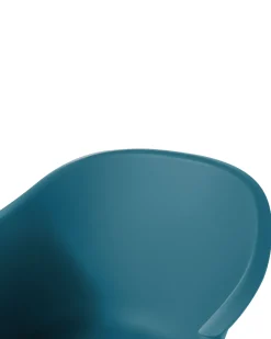 Schaukelstuhl Kunststoff / Buchenholz Blaugrun Harmony