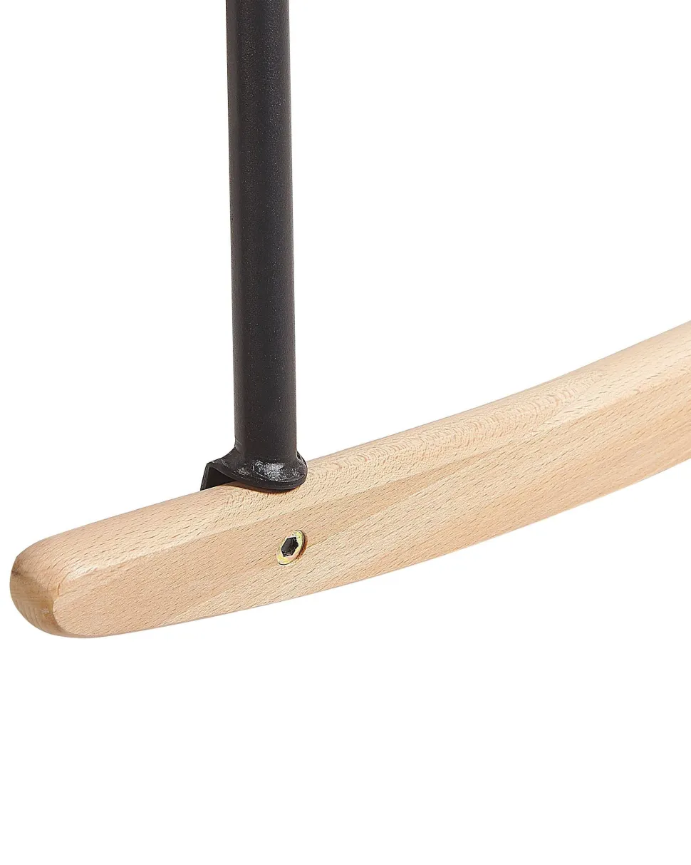 Schaukelstuhl Samtstoff Grau Liarum