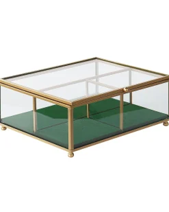Schmuckschatulle Glas Gold 21 X 17 Cm Saintes