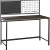 Schreibtisch Dunkler Holzfarbton / Schwarz 118 X 60 Cm Vince