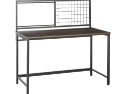 Schreibtisch Dunkler Holzfarbton / Schwarz 118 X 60 Cm Vince