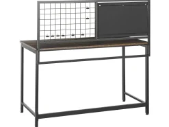 Schreibtisch Dunkler Holzfarbton / Schwarz 118 X 60 Cm Vince