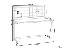 Schreibtisch Dunkler Holzfarbton / Schwarz 118 X 60 Cm Vince