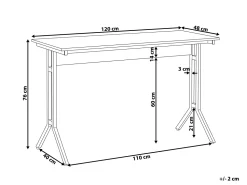 Schreibtisch Dunkler Holzfarbton 120 X 48 Cm Creek
