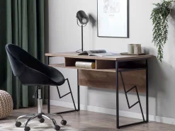 Schreibtisch Dunkler Holzfarbton 120 X 60 Cm Forres