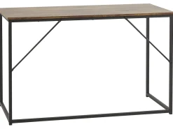 Schreibtisch Dunkler Holzfarbton / Schwarz 120 X 55 Cm Pembro