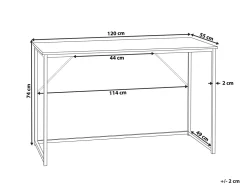 Schreibtisch Dunkler Holzfarbton / Schwarz 120 X 55 Cm Pembro