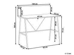 Schreibtisch Dunkler Holzfarbton 100 X 50 Cm Hastings
