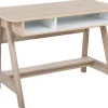 Schreibtisch Heller Holzfarbton / Weis 110 X 60 Cm Jackson