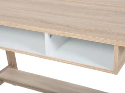 Schreibtisch Heller Holzfarbton / Weis 110 X 60 Cm Jackson