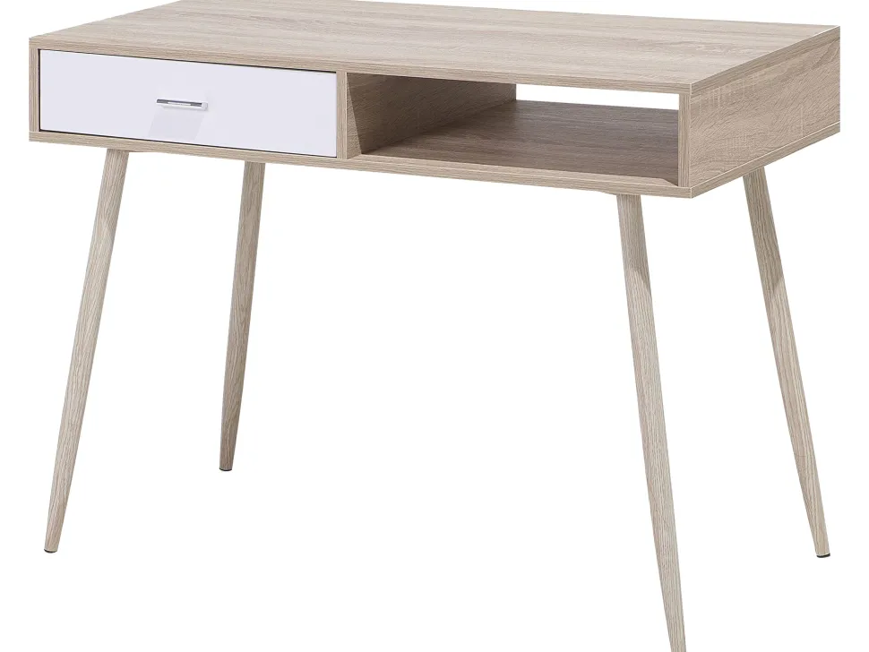 Schreibtisch Heller Holzfarbton 100 X 48 Cm Deora