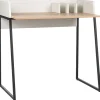 Schreibtisch Heller Holzfarbton / Weis 90 X 60 Cm Anah