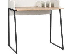 Schreibtisch Heller Holzfarbton / Weis 90 X 60 Cm Anah