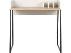 Schreibtisch Heller Holzfarbton / Weis 90 X 60 Cm Anah